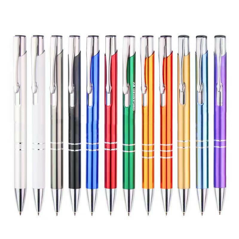 Business High-Grade Stationery Gifts Metal Signature Advertising Ballpoint Pen Press Ball Neutral Pens Wholesale Orange  |  Writing Instruments Writing Instruments Black