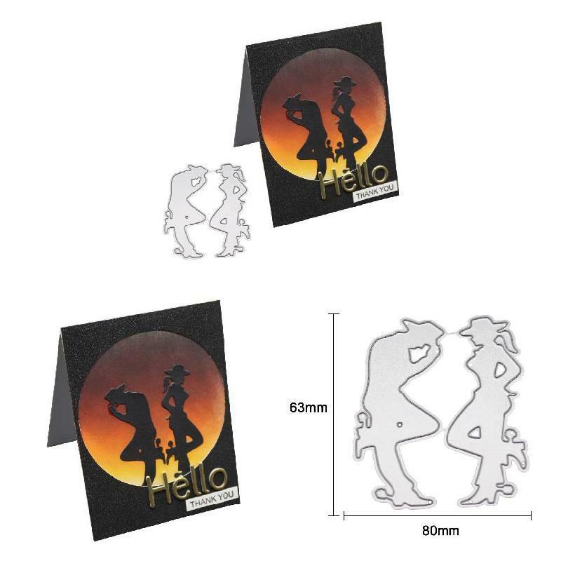 Carbon Steel Cutting Dies Dancing Lovers Scrapbook Paper Craft Emboss Punch Stencil  |  Art & Crafts Art & Crafts Art & Crafts