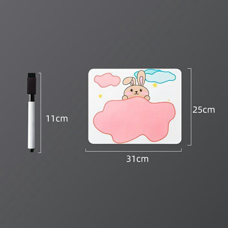 Cartoon Fridge Magnetic Note With Erasable Pen Convenient Water-Proof Damp-Proof Home Fridge Magnets Message Board  |  Writing Material Writing Material Writing Material