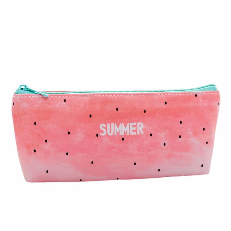 Cartoon Fruits Pattern Pen Bag Dustproof Stationery Storage Pouch For School Office Watermelon  |  Writing Instruments Writing Instruments Pear