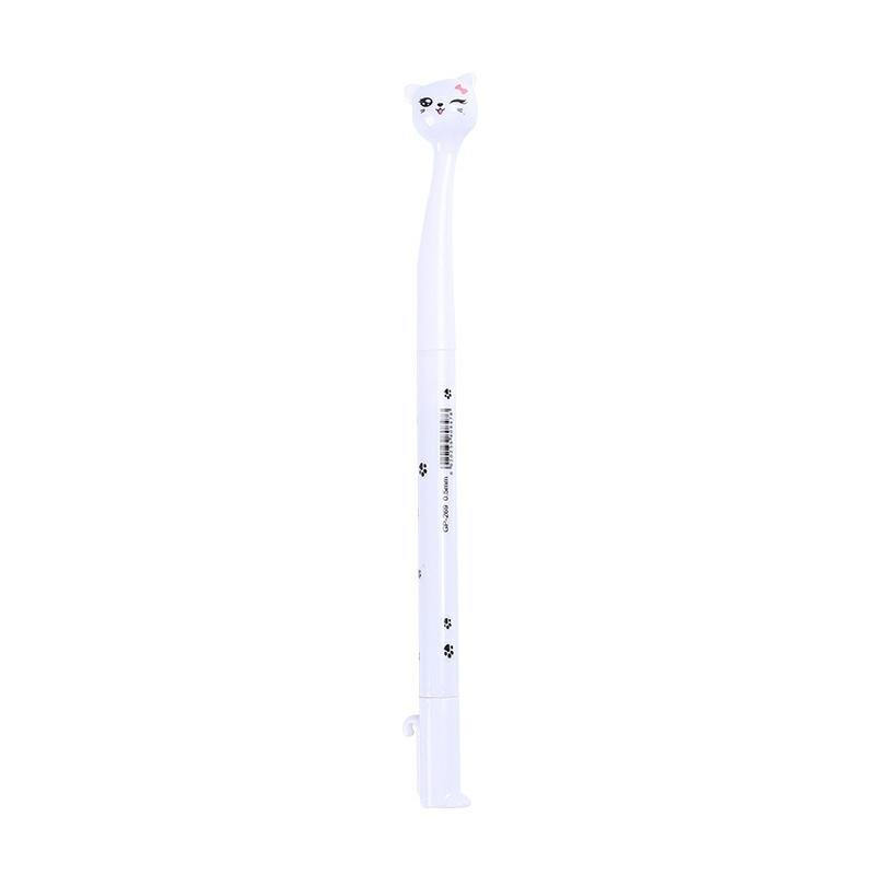 Cat Figure Gel Pen 0.5Mm Full Needle Black Ink 17.5Cm Stationery For School Office Supplies White  |  Writing Instruments Writing Instruments Green