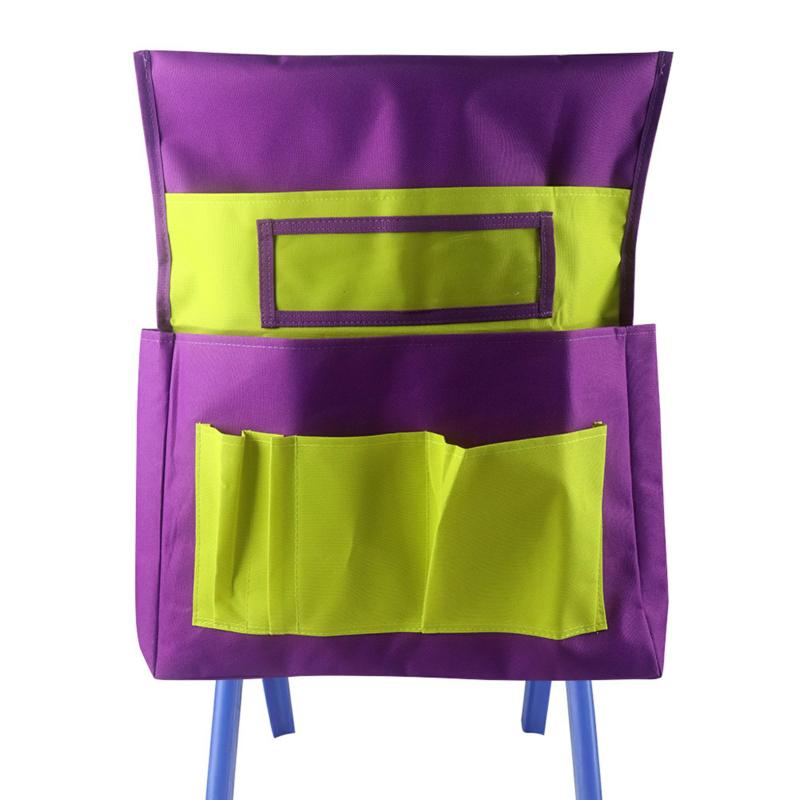 Chair Back Pocket Large Capacity Name-Tag Card Seatback Stuff Storage Bag Kids School Supply Purple Yellow  |  Writing Instruments Writing Instruments Blue & Yellow