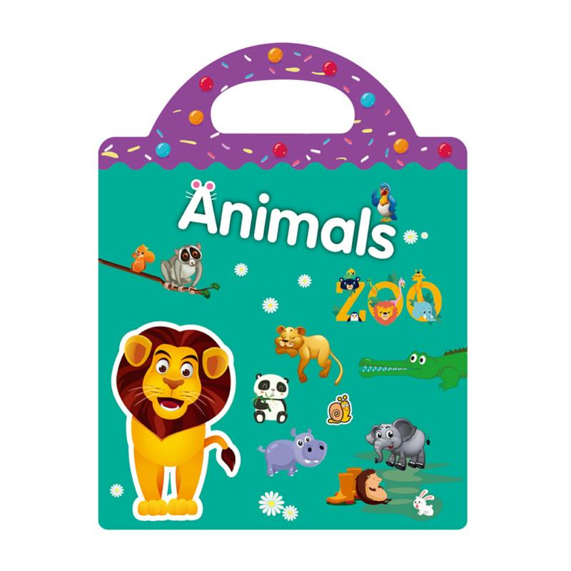 Children’s Cartoon Sticker Books Thinking Training Preschool Toy For Boys Girls Animals  |  Writing Material Writing Material Animals