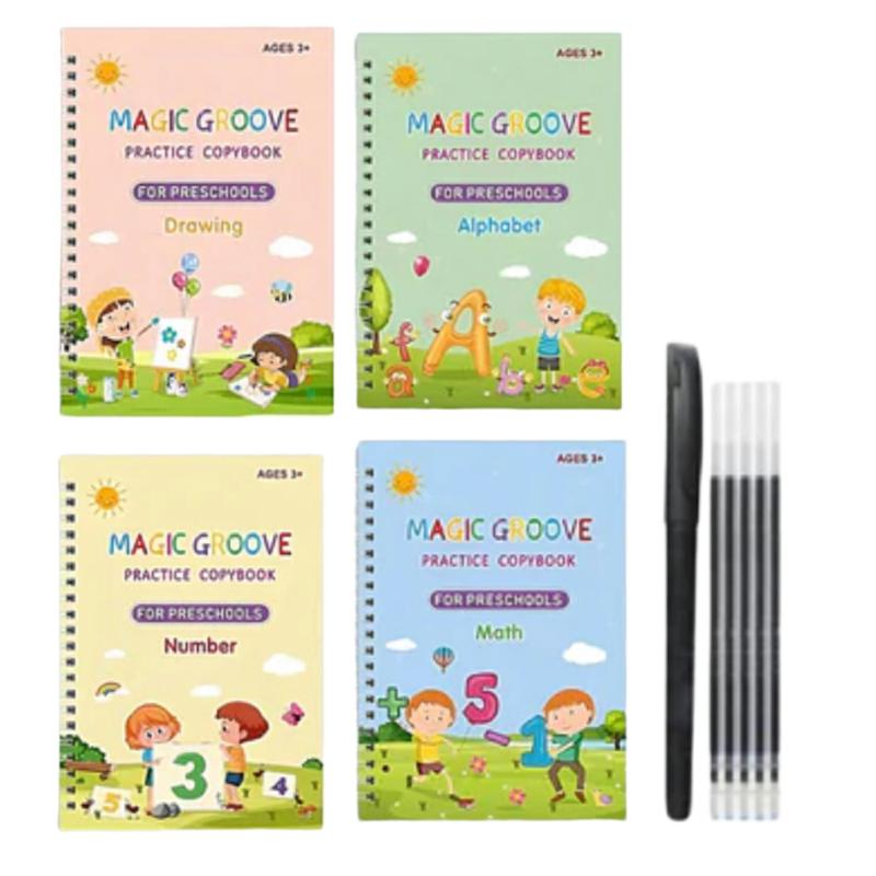 Children’s Magic-Copybooks Books Handwriting Practice Workbook Calligraphy Writing Exercise Books Four Books  |  General Supplies General Supplies Addition Subtraction