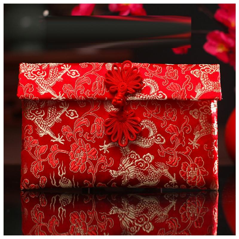 Chinese Style Brocade Red Envelope Bag Spring Festival Luck Red Packets Bag For Chinese Wedding Birthday I  |  General Supplies General Supplies A