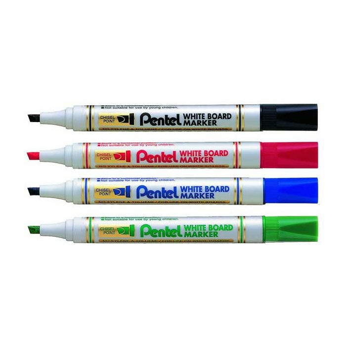 Chisel Tip White Board Marker  Mw86 Assorted (Pack Of 4)  |  Writing Instruments Writing Instruments Writing Instruments