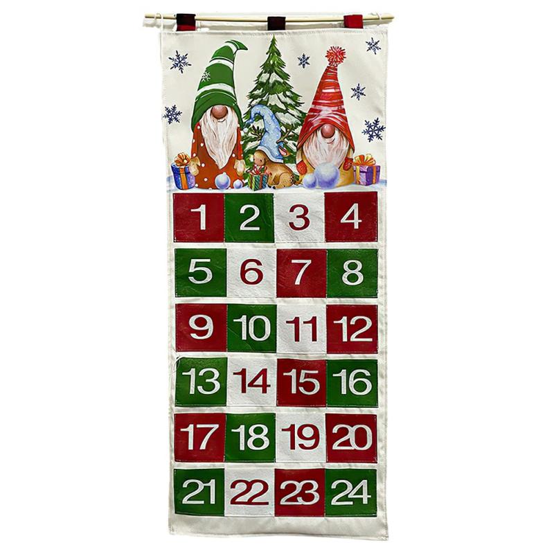 Christmas Faceless Old Man 24 Days Advents Calendar Festive Counting Down Hanging Calendar For Living Room  |  Writing Material Writing Material Writing Material