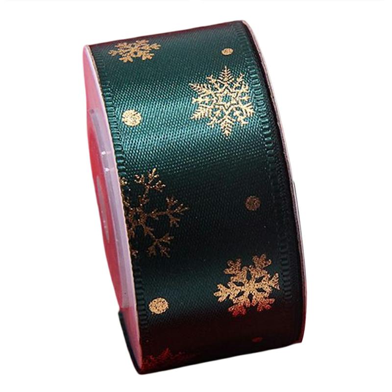 Christmas Ribbons Printing Polyester Ribbon Christmas Themed Decorative Ribbons For Gift Crafts Christmas Tree Decor Snowflake,Green  |  Art & Crafts Art & Crafts Antlers