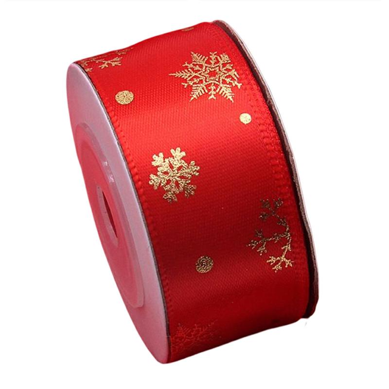 Christmas Ribbons Printing Polyester Ribbon Christmas Themed Decorative Ribbons For Gift Crafts Christmas Tree Decor Snowflake,Red  |  Art & Crafts Art & Crafts Antlers