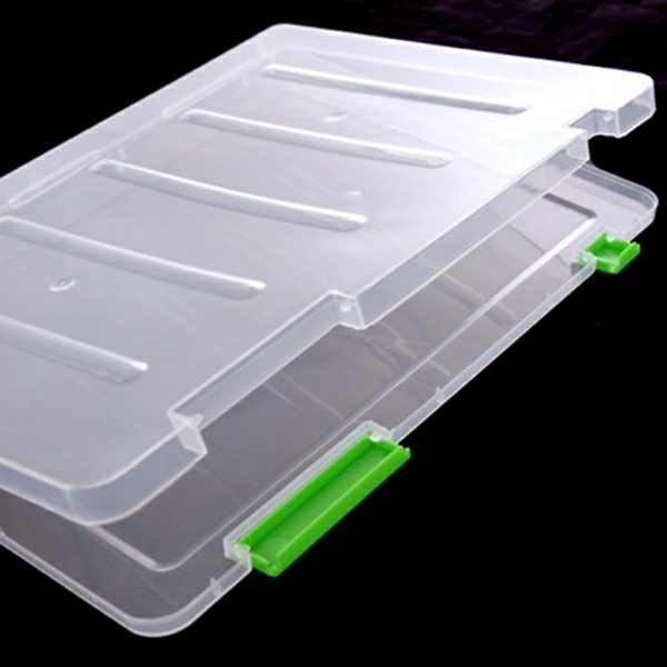 Clear Portable Project Case File Paper Storage Box Documents Magazines Paper Protector Office School Supply Green,Large  |  Files & Folders Files & Folders Black