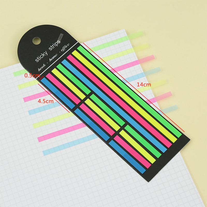 Colorful Fluorescent Adhesive Notes Translucent Pet Memo Sticker Portable Bookmark Sticker Memo Pads,Morandi On Black,No  |  Writing Material Writing Material Color On Black