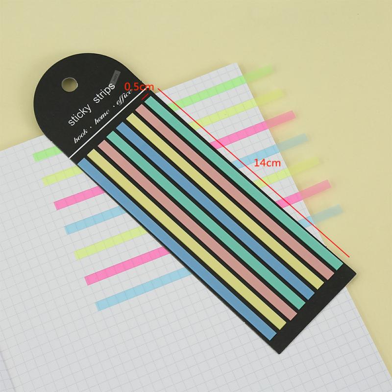 Colorful Fluorescent Adhesive Notes Translucent Pet Memo Sticker Portable Bookmark Sticker Memo Pads,White,No  |  Writing Material Writing Material Color On Black