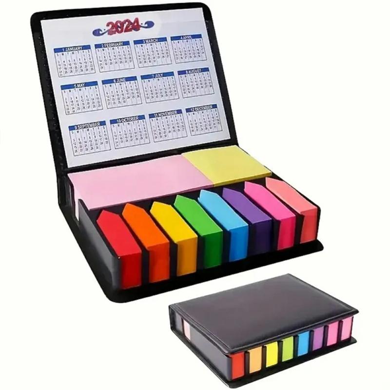 Colorful Notepads Set With Calendar Writeable Adhesive Strips For Books Files Notebooks  |  Writing Material Writing Material Writing Material