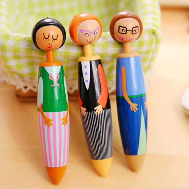 Creative Ballpoint Pen Retractable Press Pen Cartoon Figure Stationery School Supplies For Office Students 12.5Cm Long New  |  Writing Instruments Writing Instruments Writing Instruments