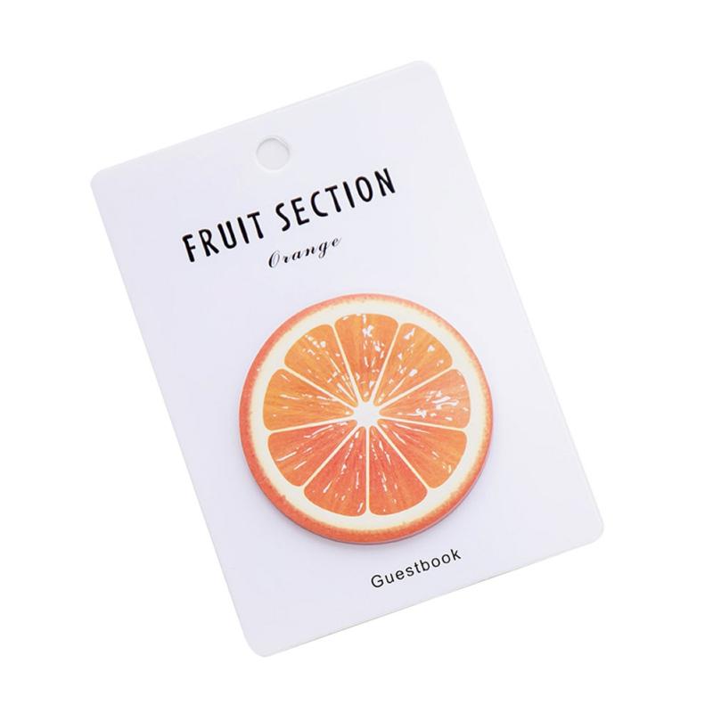 Creative Fruits Design Sticky Note Students Memo Pads Office Noting Stationery(Orange)  |  Writing Material Writing Material Writing Material