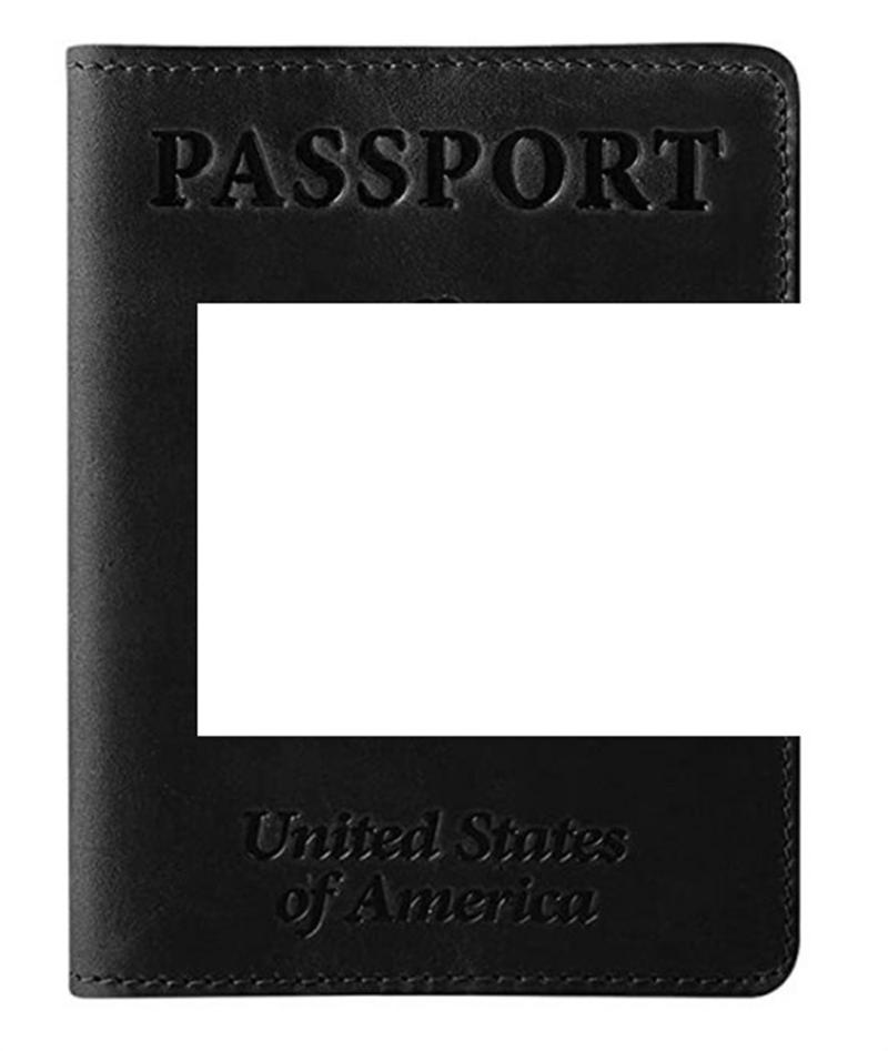 Creative Pu Leather Passport Holder Portable Multipurpose Vintage Card Protective Case For Men Black  |  Desk Supplies Desk Supplies Black