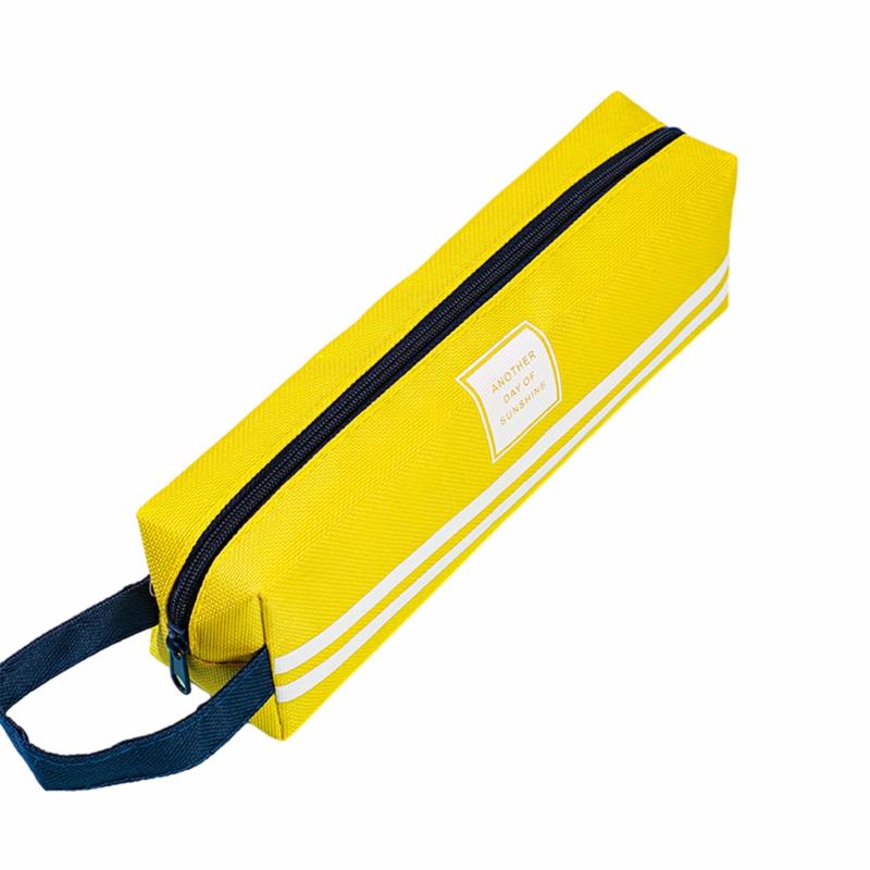 Creativity Pencil Bag For Student Lightweight Waterproof Pen Holder Pouch For School Office Yellow  |  Desk Supplies Desk Supplies Beige