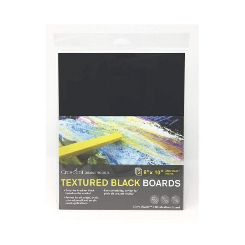 Crescent Creative Products 3 Pieces Textured Black Board Set Black  |  Boards & Easels Boards & Easels Boards & Easels