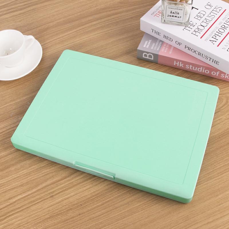 Customized Product Pp Minimalist Style Portable File Storage A4 Plastic File Filing Box Plastic  Folder Green  |  Files & Folders Files & Folders Blue