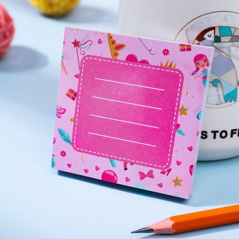 Cute Cartoon Adhensive Note Self-Stick Pad Note Memo Pad Planner 7X7Cm 100 Sheet 1  |  Writing Material Writing Material 1