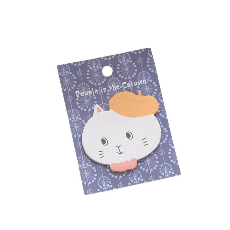 Cute Cartoon Cat Design Sticky Note Memo Pads Students Office Noting Stationery(Blue)  |  Writing Material Writing Material Writing Material