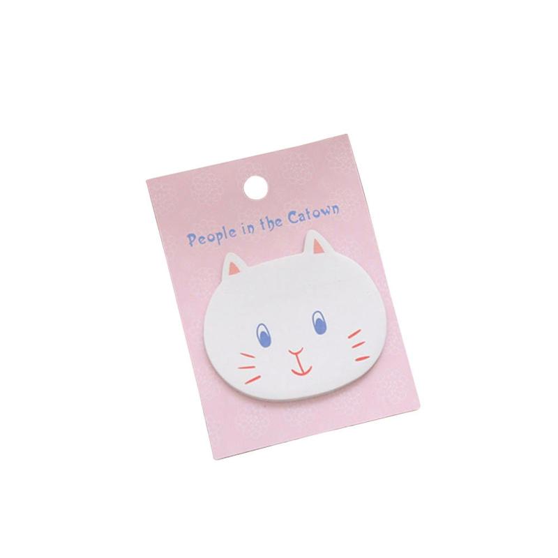 Cute Cartoon Cat Design Sticky Note Memo Pads Students Office Noting Stationery(Pink)  |  Writing Material Writing Material Writing Material