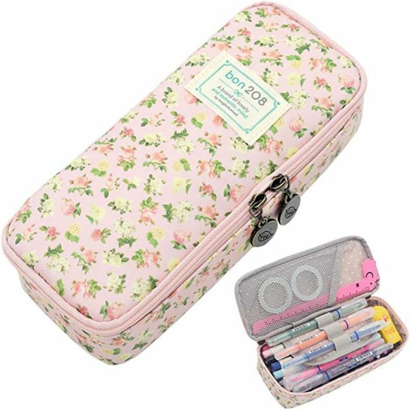 Cute Pencil Case Large Capacity Floral Pencil Stationery Organizer Multifunction Cosmetics Bag  |  Writing Instruments Writing Instruments Writing Instruments