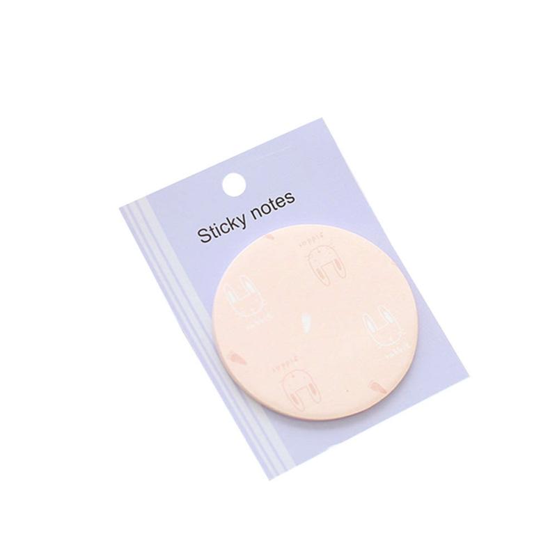 Cute Round Shape Adhesive Paper Note Stick Marker Memo School Office Stationery Supply (Purple)  |  Writing Material Writing Material Writing Material