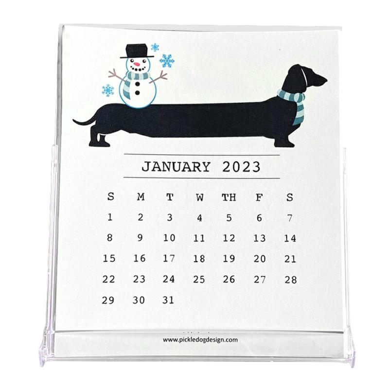 Dachshund Lovers Calendar Funny 2023 Calendar For Wall 12 Months Novelty Humorous Calendar Gift  |  Writing Material Writing Material Writing Material