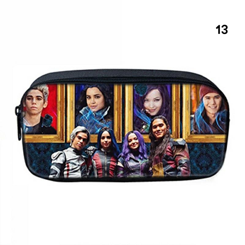 Descendants Pencil Bag Polyester Pencil Box Zipper Stationery Pouch Student Gift 13,Pen Bag  |  Desk Supplies Desk Supplies 1