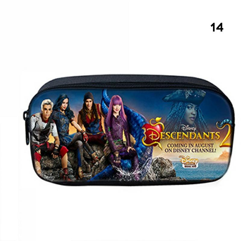 Descendants Pencil Bag Polyester Pencil Box Zipper Stationery Pouch Student Gift 14,Pen Bag  |  Desk Supplies Desk Supplies 1