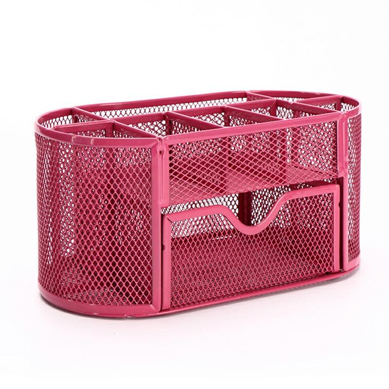 Desk Organizer For Stationery Office Supplies Pen Holder Multi-Functional Mesh Desk Organization Storage With 1 Drawer New  |  Desk Supplies Desk Supplies Desk Supplies