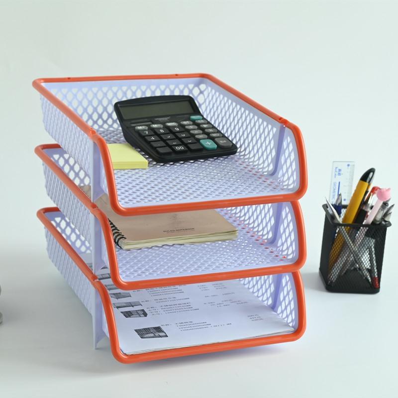 Desk Organizer With 3 Sliding Trays Mesh Office File Organizer For Documents Mail Paper Letters Files Holder & Sorter  |  Files & Folders Files & Folders Files & Folders