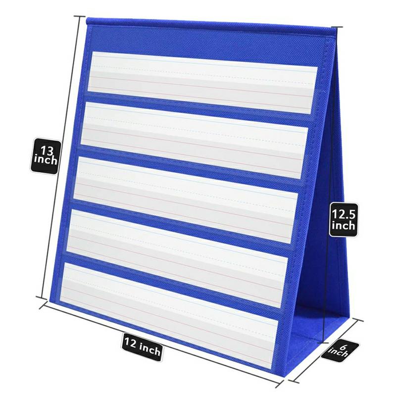 Desktop Pocket Chart Teaching Double-Sided Self-Standing Foladble For Classroom  |  General Supplies General Supplies General Supplies