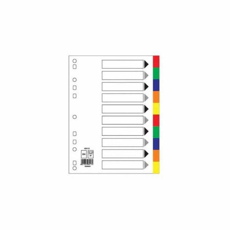 Divider 10 Color Pvc Ms101  |  Files & Folders Files & Folders Files & Folders