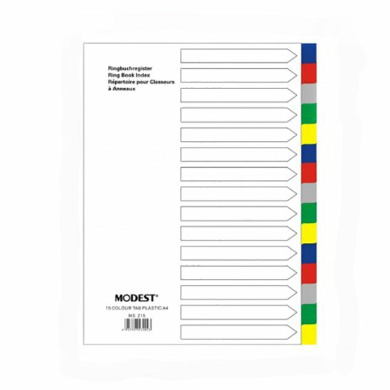 Divider 15 Color Pvc  Ms215  |  Files & Folders Files & Folders Files & Folders