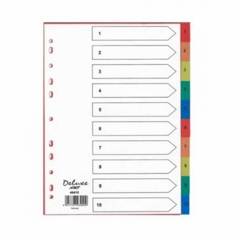 Divider Plastic Colored A4 10 Tabs  |  Files & Folders Files & Folders Files & Folders