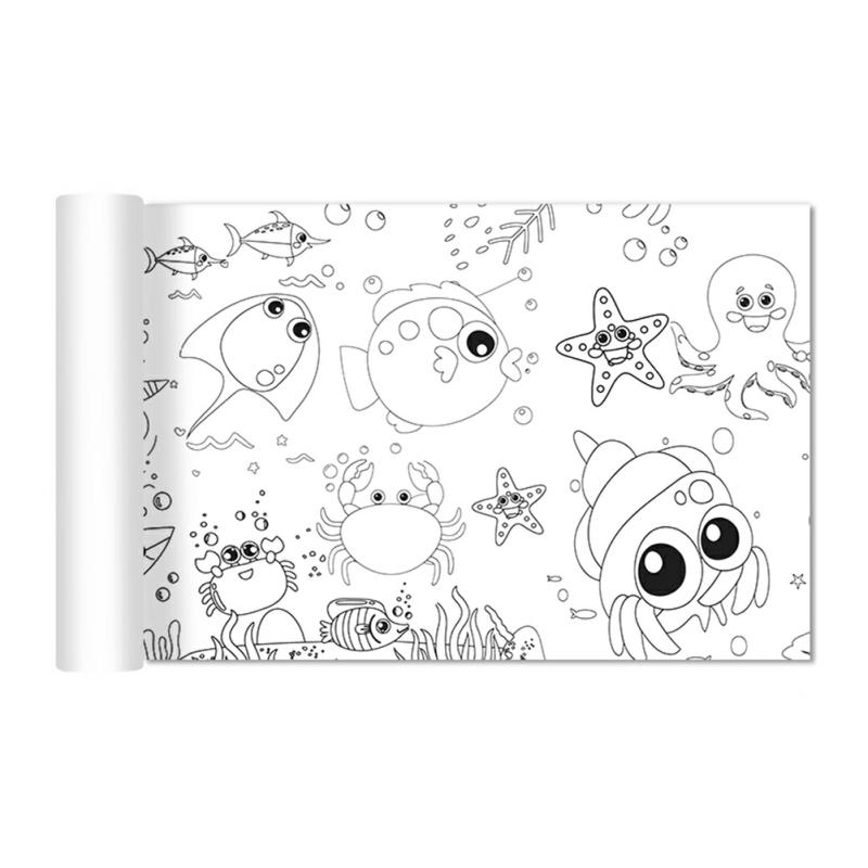 Diy Children’s Graffitis Scroll Not Repeated Pattern Coloring Books Gift For Children Boys Girls Ocean World 40 X1000Cm Without Adhesive  |  Art & Crafts Art & Crafts Animal World 40 X1000cm Without Adhesive