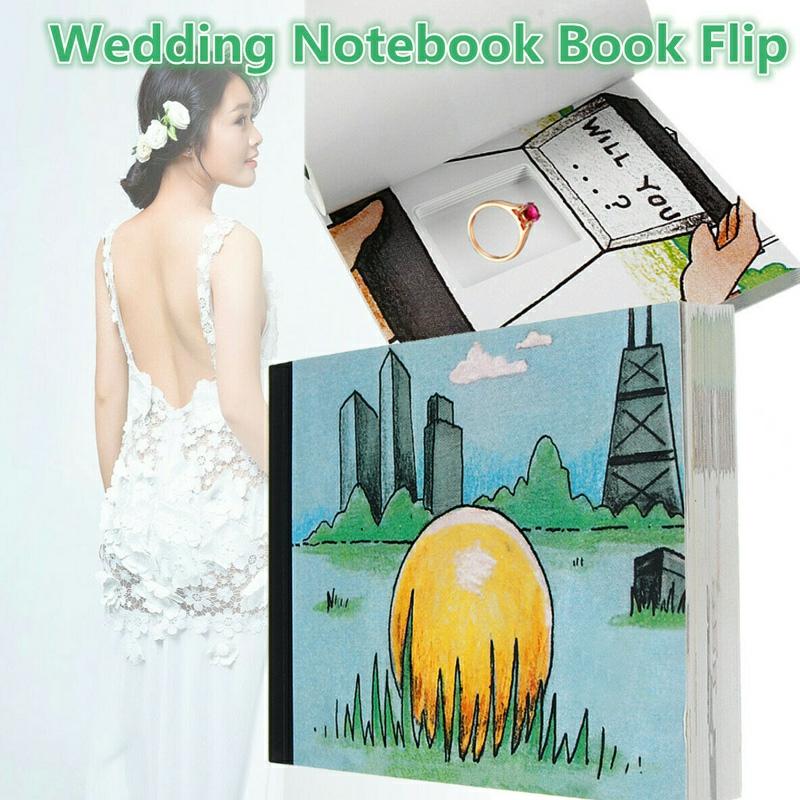 Diy Propose Gift Will You Marry Me Notebook Book Flip Flap Hiding Marriage Ring Gift  |  Writing Material Writing Material Writing Material