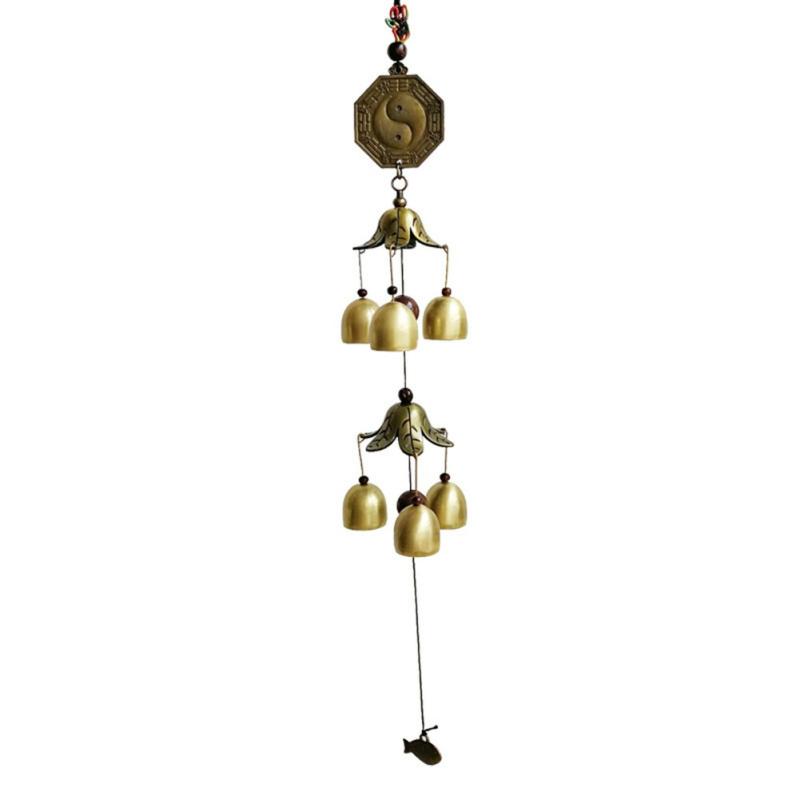 Double-Layer Metal Windchimes Japanese Style Windchimes Ornament Outdoor Garden Windchimes Pendant Gossip Wind Chimes  |  Writing Material Writing Material Blessing Wind Chimes