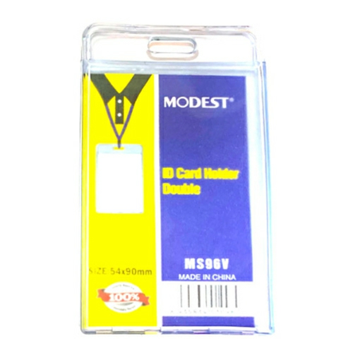 Double Sided Id Card Holder Clear 54 X 90Mm Ms96V  |  Desk Supplies Desk Supplies Desk Supplies