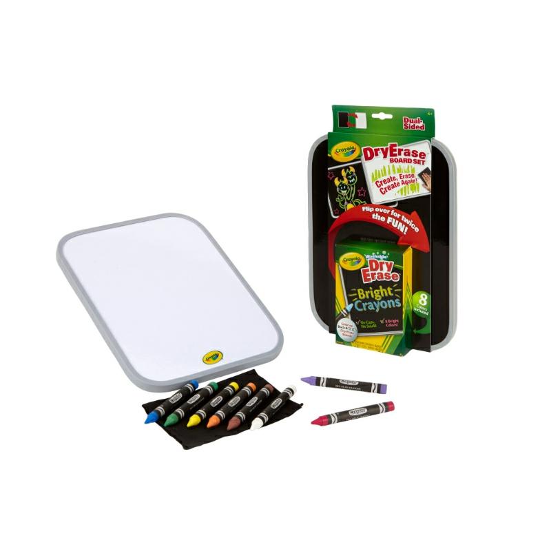 Dual-Sided Dry Erase Board Set With Bright Crayons  |  Writing Instruments Writing Instruments Writing Instruments