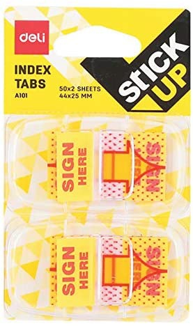 Ea10101 Index Tabs Sign Here  44 X 25 Mm, 50 X 2 Sheets  |  Writing Material Writing Material Writing Material