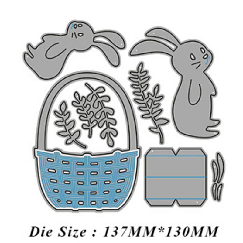 Easter Rabbit And Basket Cutting Mold Anti-Deformation Personalized Cutting Dies For House  |  Art & Crafts Art & Crafts Art & Crafts