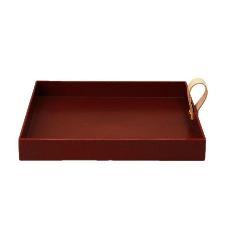 Elegant Promotional Gift Customized Bucket Square Plate Decorative Table Trays Leather Tray Organizer For Fragrance L,White  |  Files & Folders Files & Folders Black