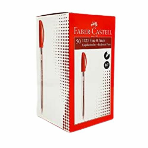 Faber Castell 0.7Mm Red Ink Fine Tip Ballpoint Pens Set Of 50  |  Writing Instruments Writing Instruments Writing Instruments