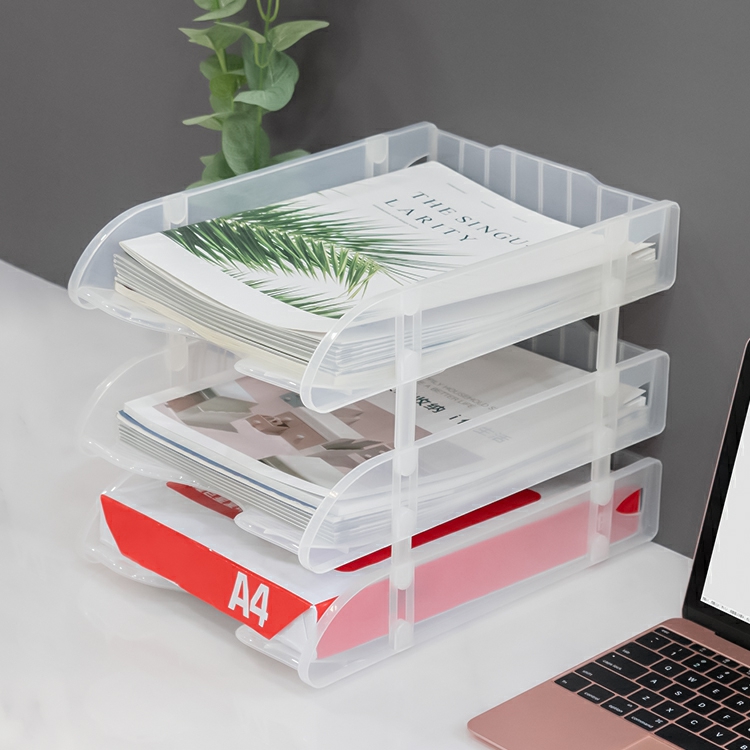 Factory Cheap Desktop Organizer Plastic A4 Size Stackable Document Letter File Tray For Office  |  Files & Folders Files & Folders Files & Folders