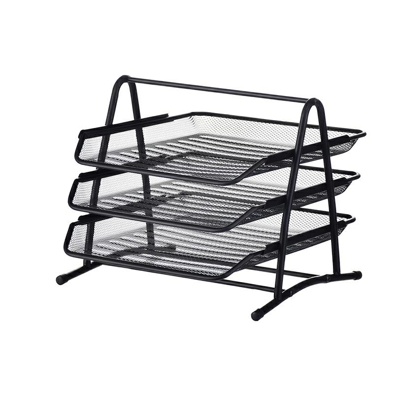 Factory Wholesale Three Layer Four Layer Metal File Tray File Bar Data Sorting A4 File Rack Office Desktop Storage Rack  |  Files & Folders Files & Folders Files & Folders