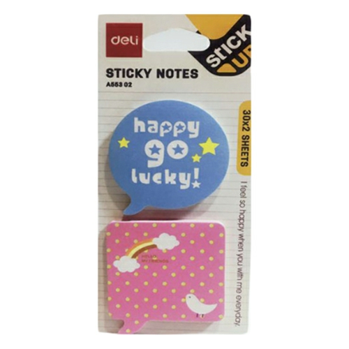 Fancy Sticky Note Blue And Pink 60  Pieces  |  Writing Material Writing Material Writing Material