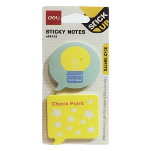 Fancy Sticky Note Blue And Yellow 60  Pieces  |  Writing Material Writing Material Writing Material